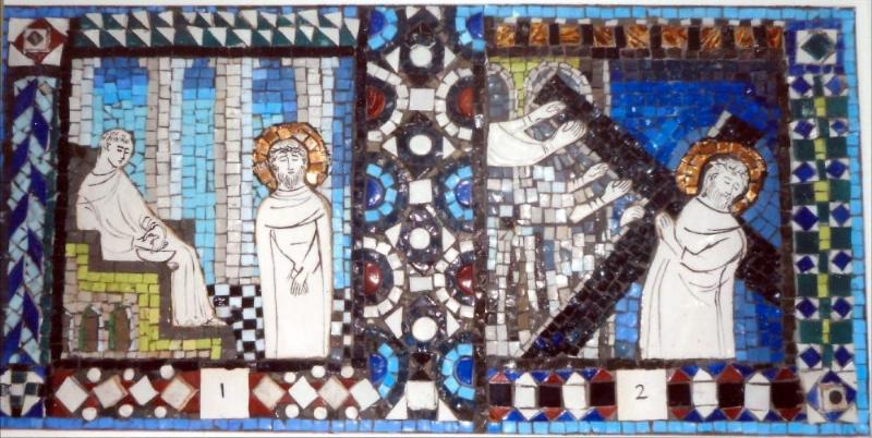Mosaic image of the Stations of the cross 1 & 2